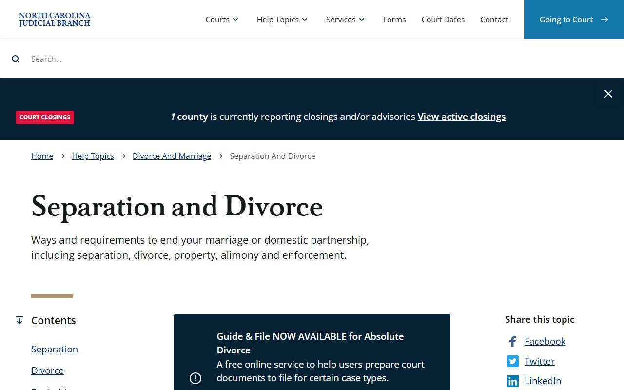 Forsyth County divorce records help topic for separation and divorce