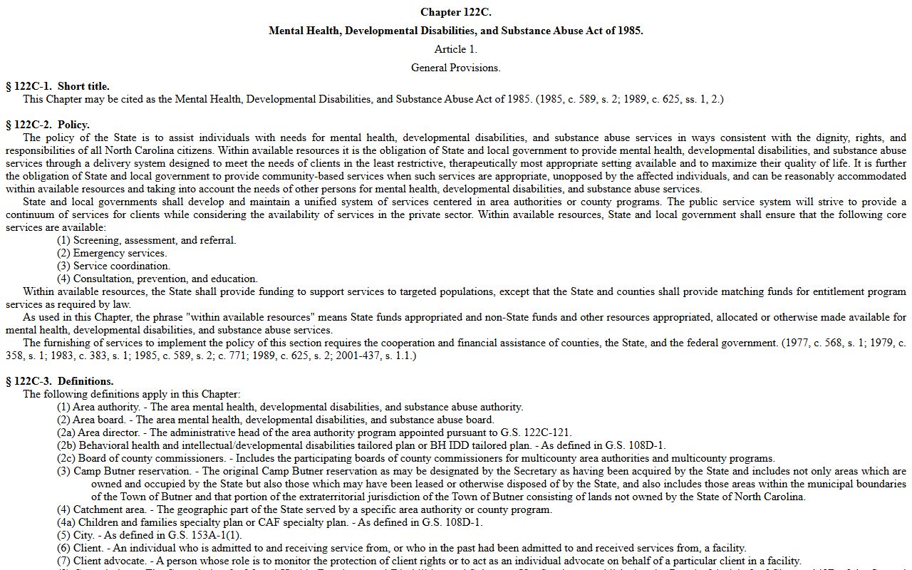 Forsyth County probate records mental health confidentiality statute