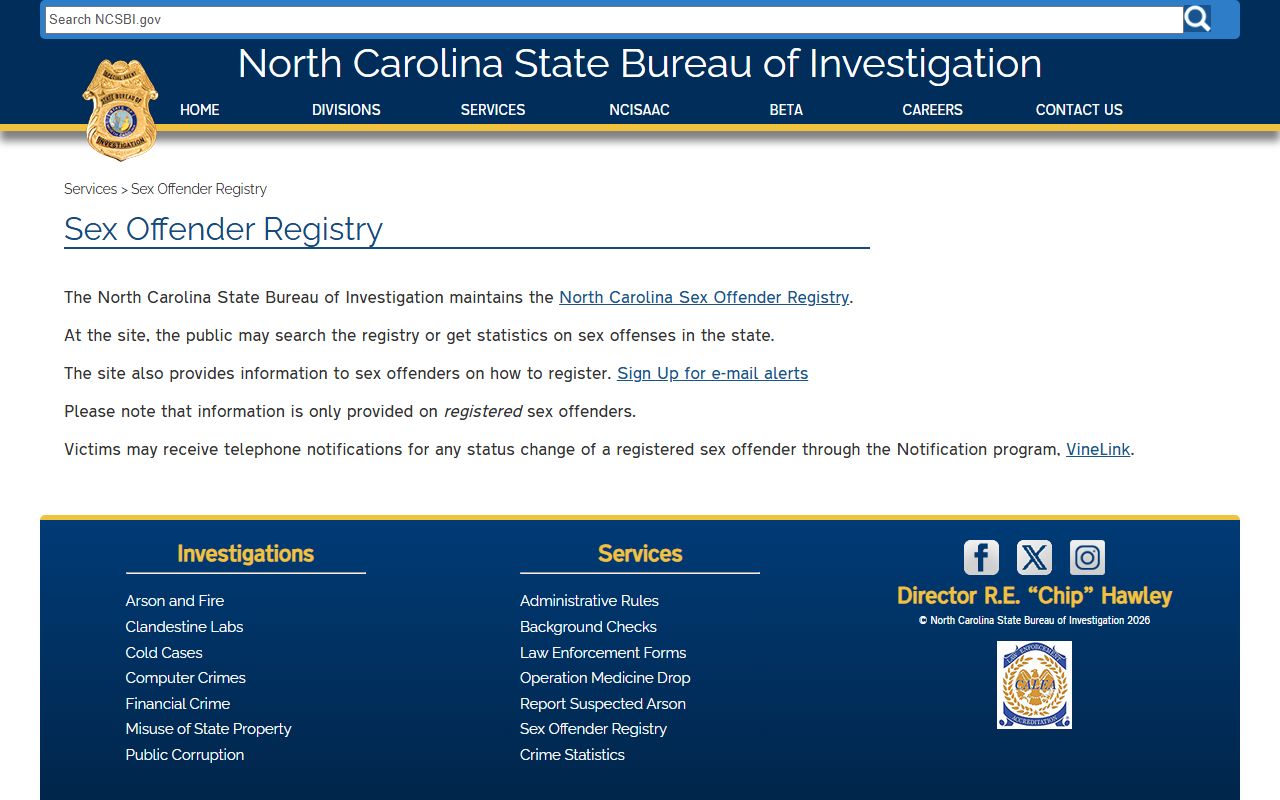 Forsyth County warrant records NCSBI sex offender registry